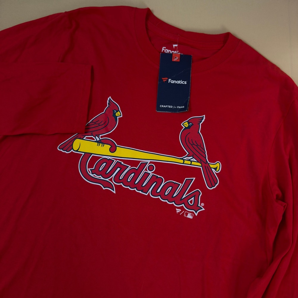 NEW Fanatics St. Louis Cardinals Long Sleeve Shirt Mens Medium NWT MLB Graphic